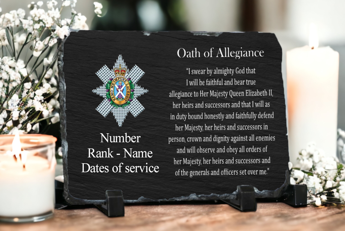 Black Watch Personalised Oath of Allegiance