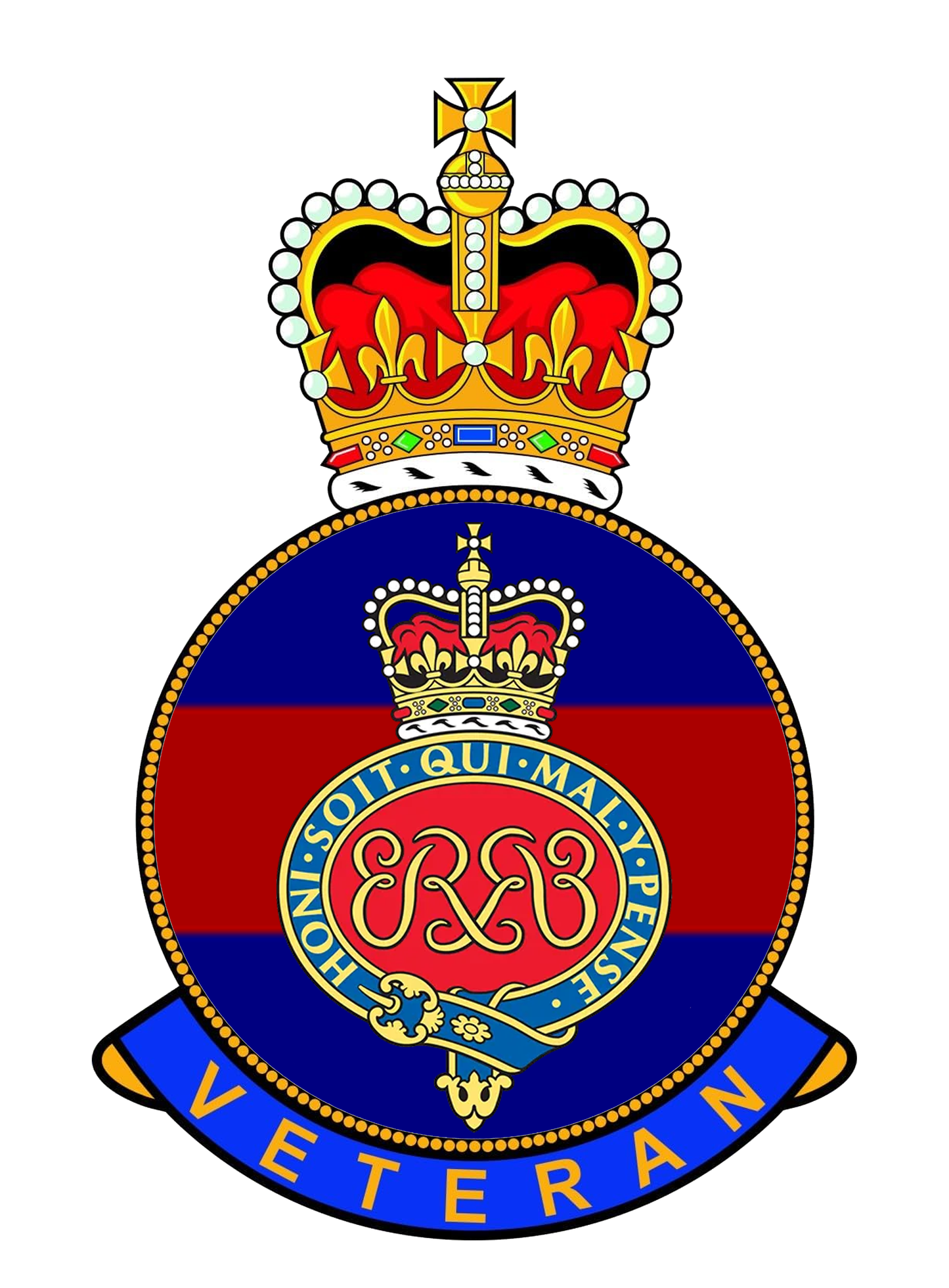 Grenadier Guards Veteran UV Printed Sticker 8cm tall