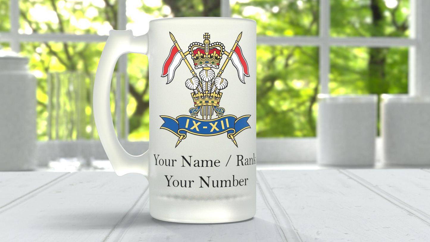 9/12th Lancers Personalised Tankard