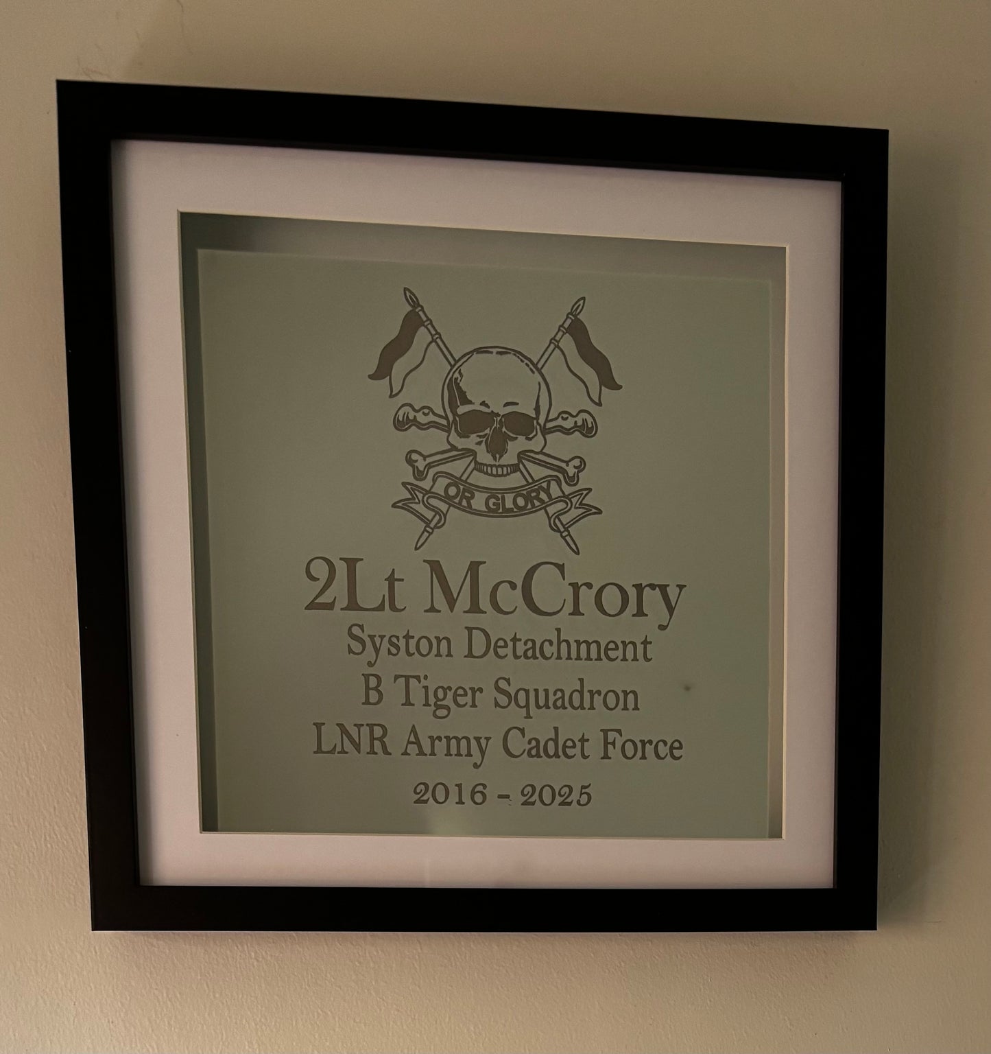 Mirrored Regimental Presentation Peice