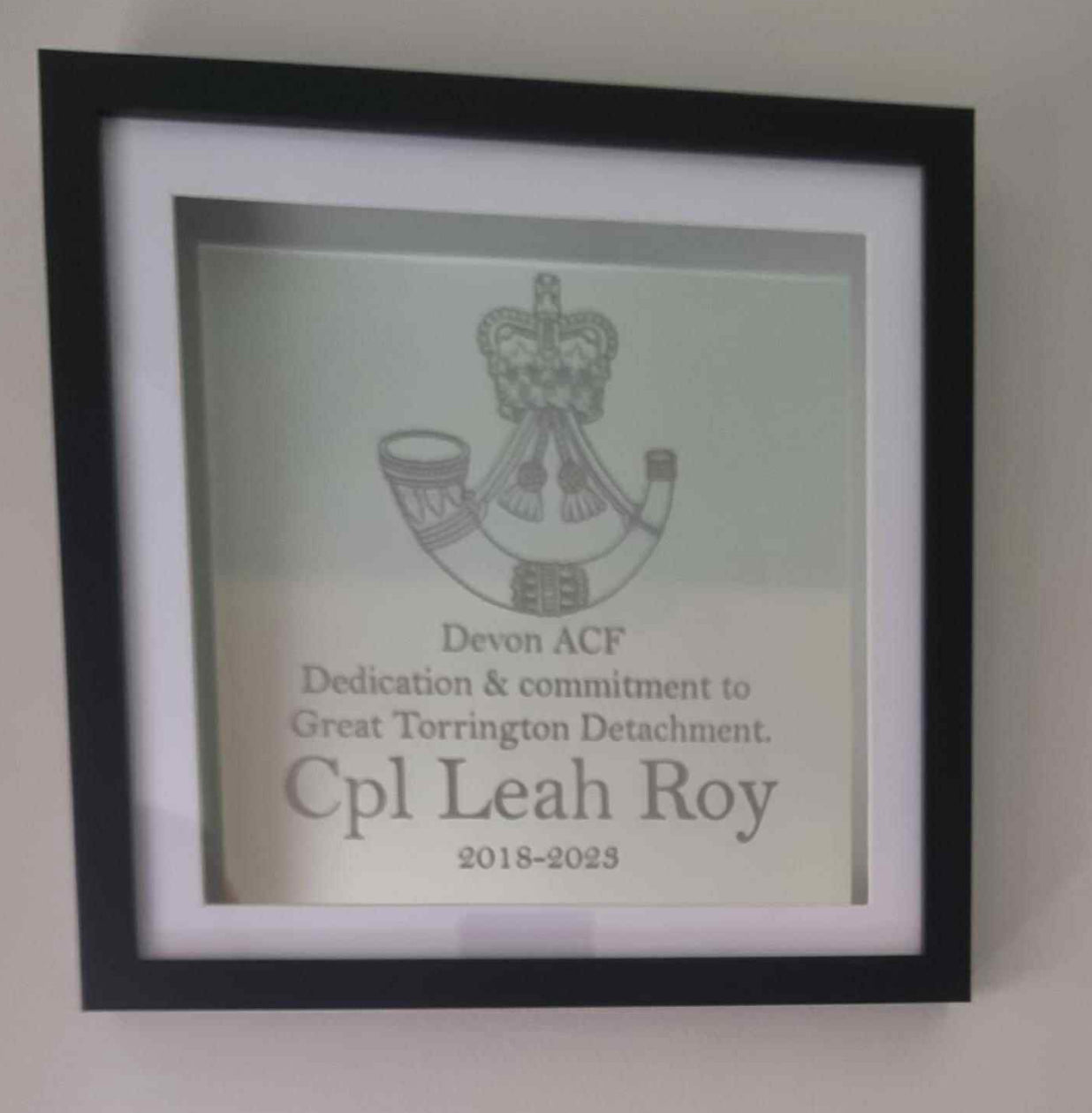 Mirrored Regimental Presentation Peice