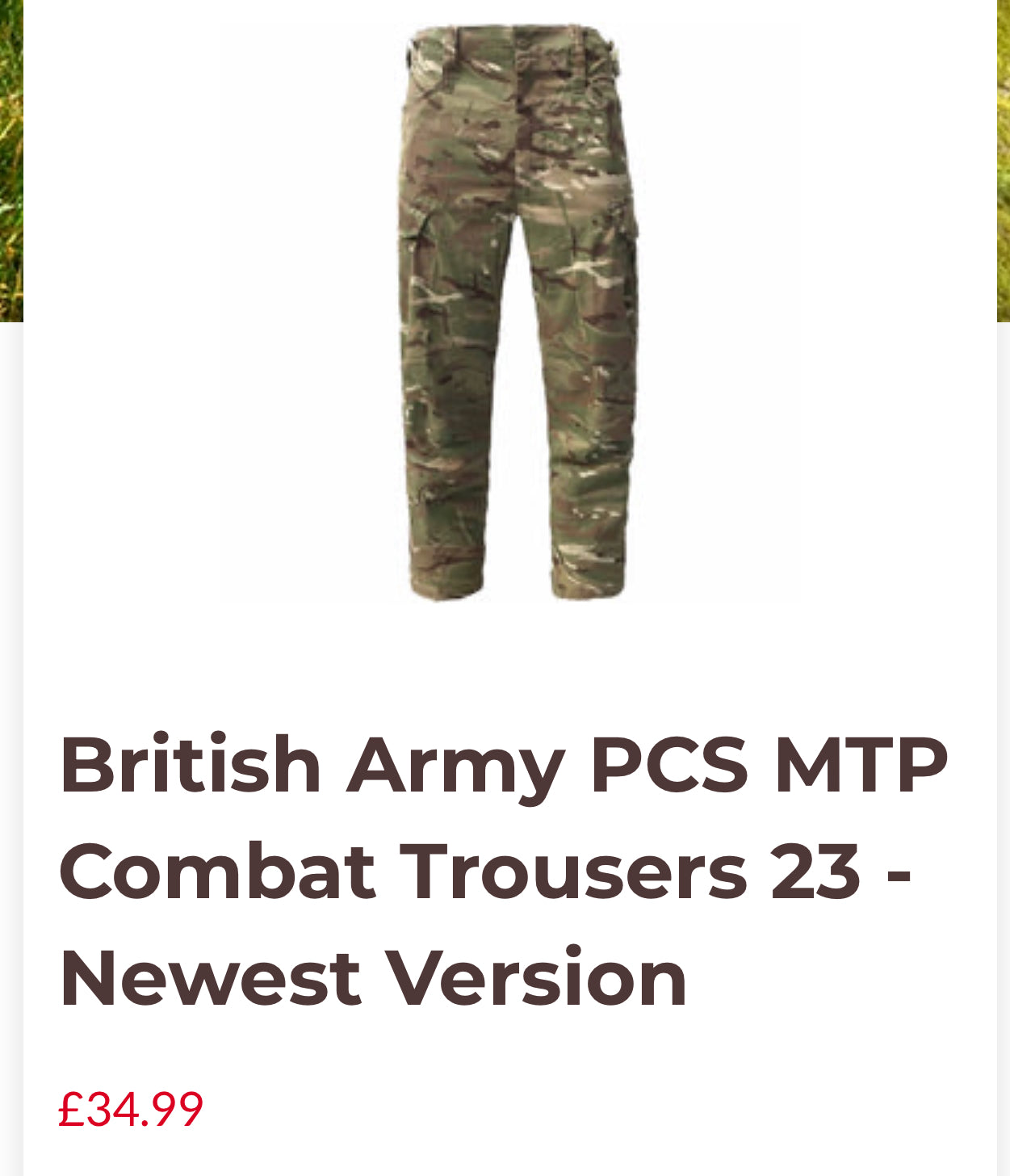 Brand new MTP PCS23 combat trousers - Latest issue