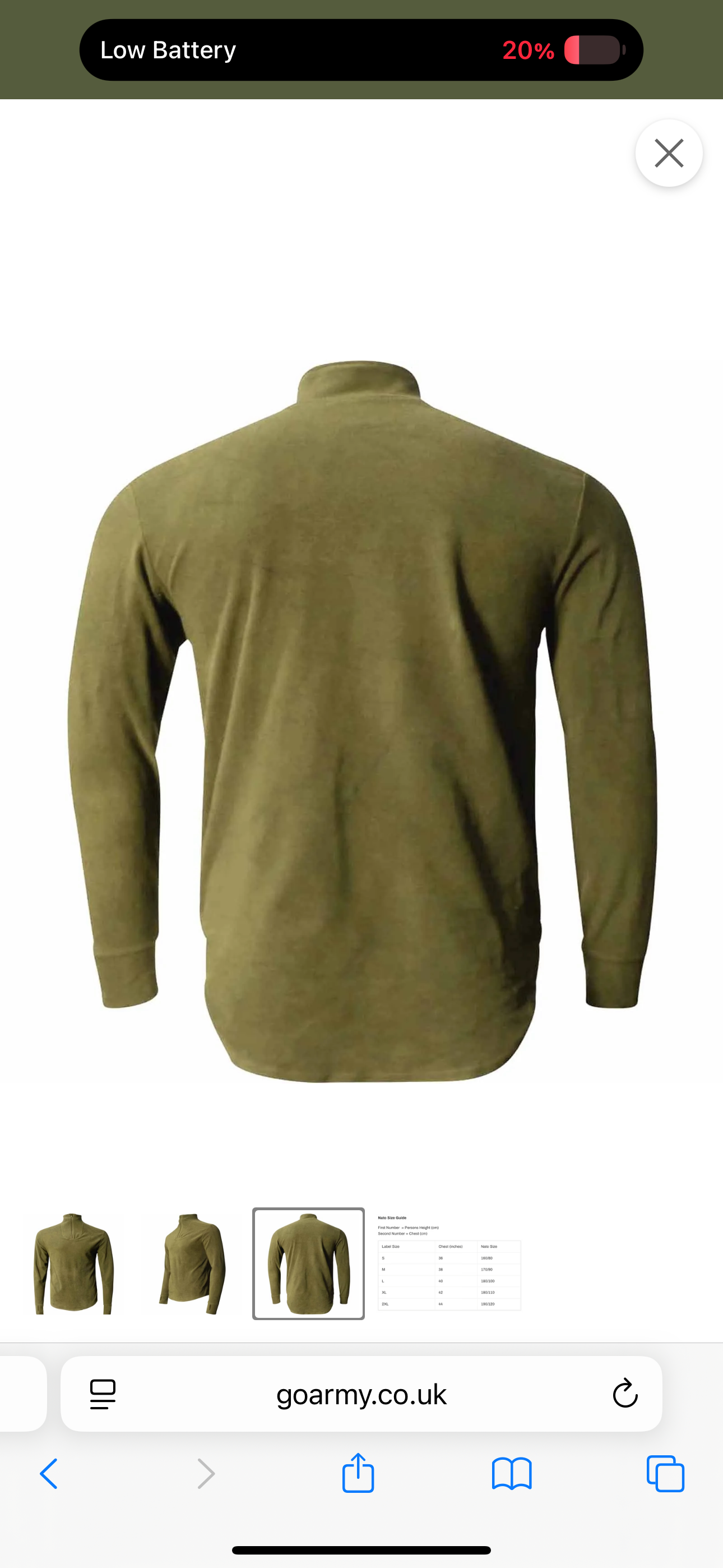 Brand new PCS Olive Green thermal top