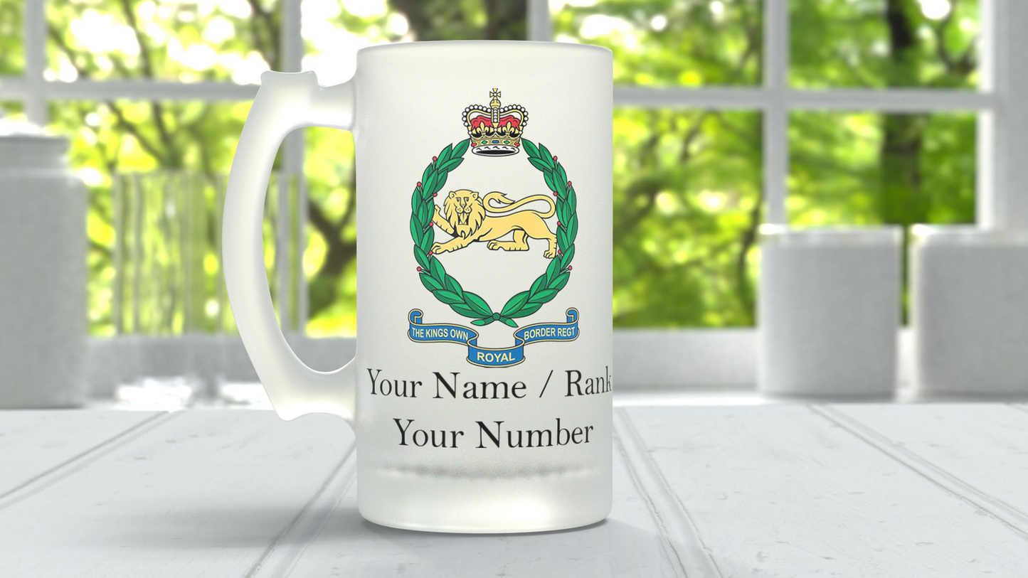 Kings own royal border Personalised Tankard